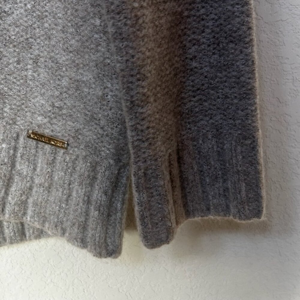 NWT Michael Kors Cable Knit Sweater Turtleneck Jumper Taupe Heather - Picture 14 of 15